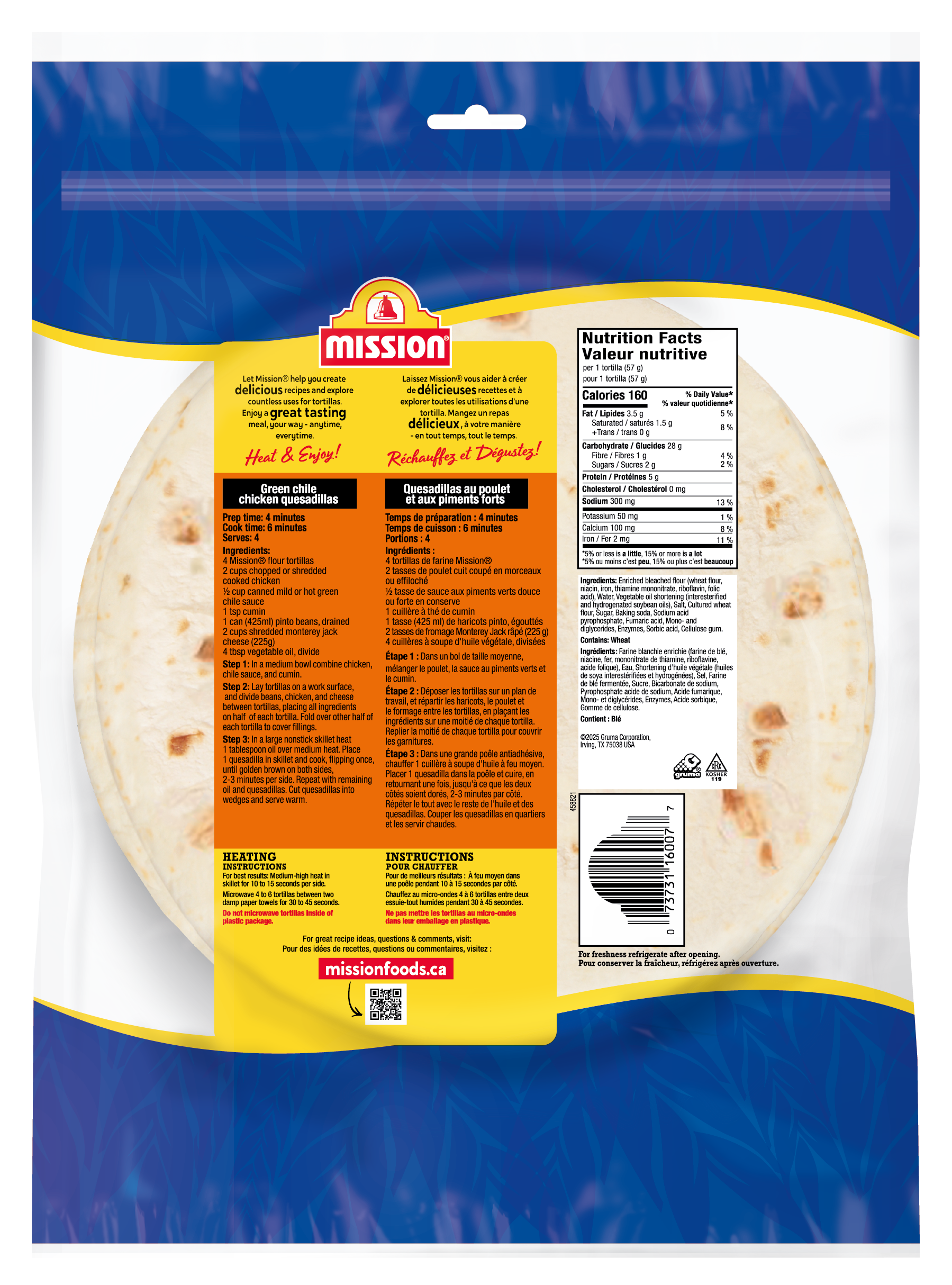 Xl Burrito Super Soft Flour Tortillas.BACK
