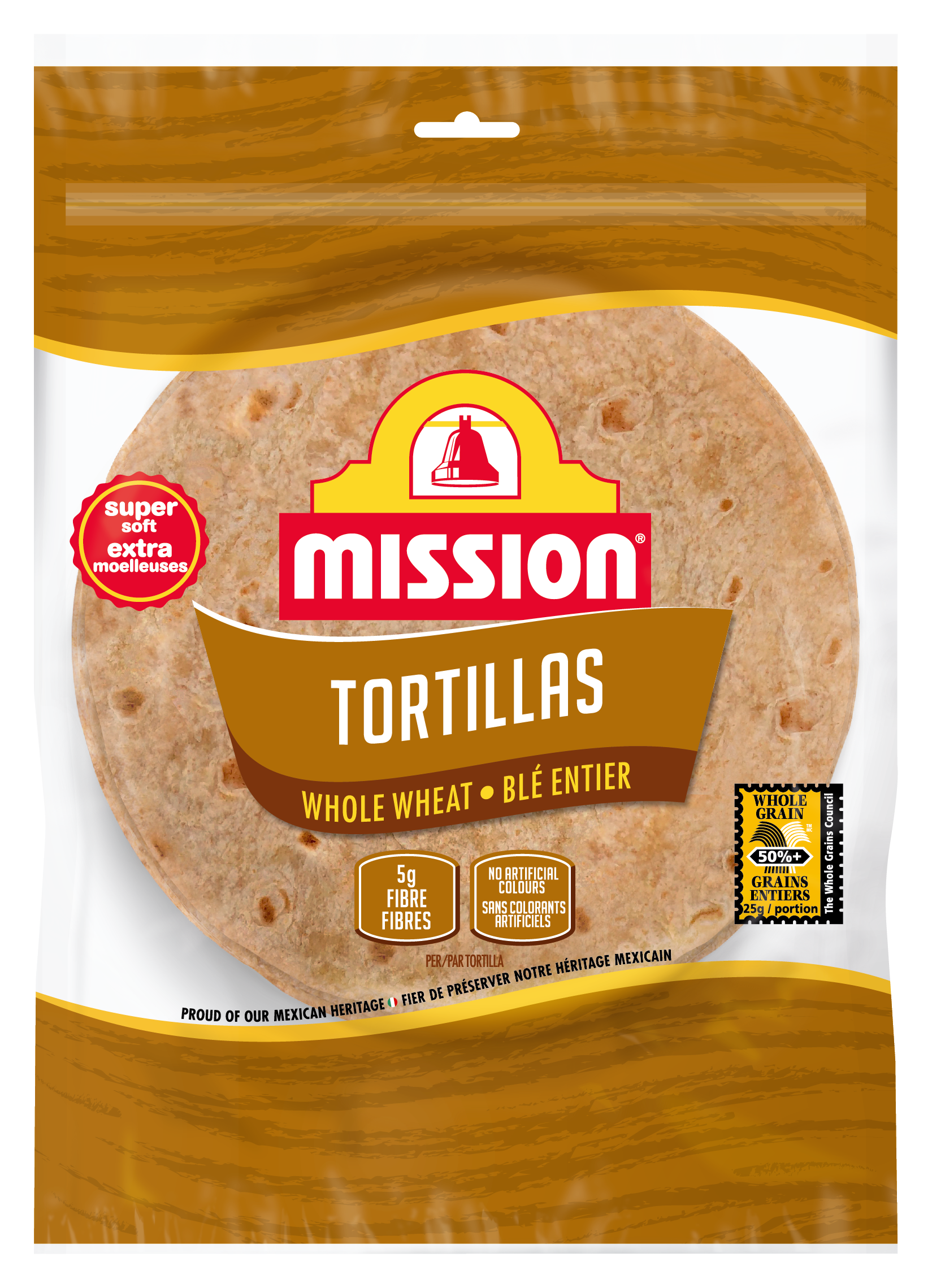 Large Super Soft Whole Wheat Flour Tortillas