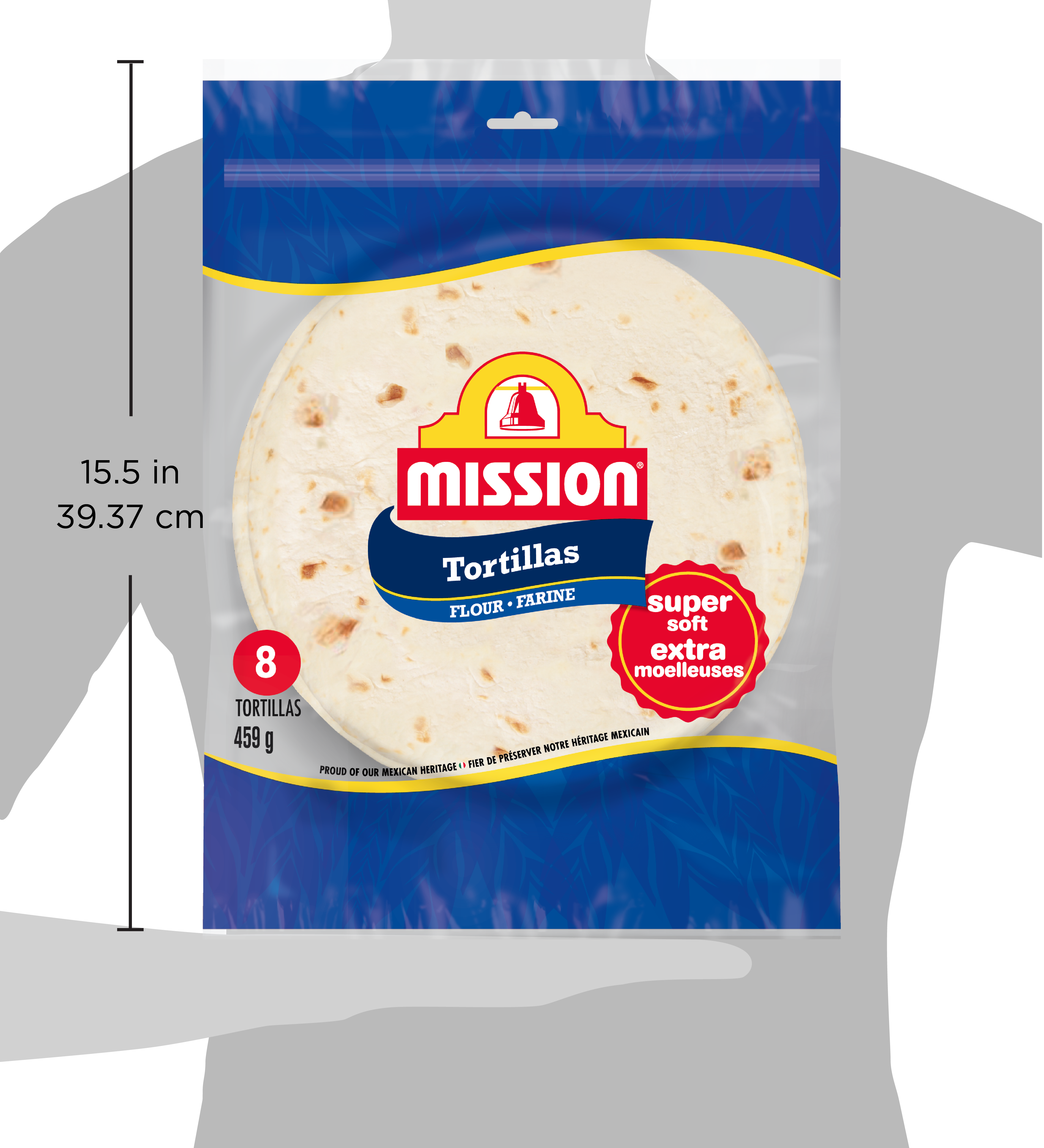 Xl Burrito Super Soft Flour Tortillas.SIZE